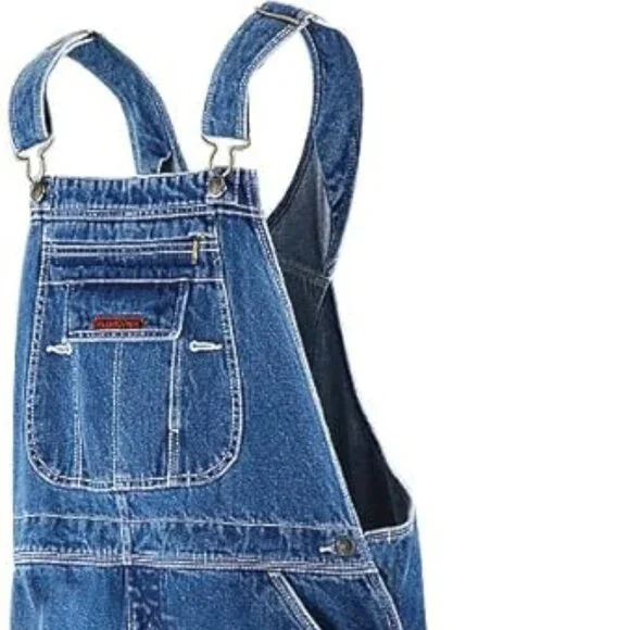 Five Brothers Denim Workwear Utility Bib Overalls Size 34 X 32 - Picture 2 of 11